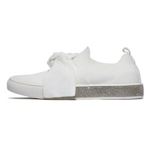 bernie mev. White Crystal-Embellished Sneakers